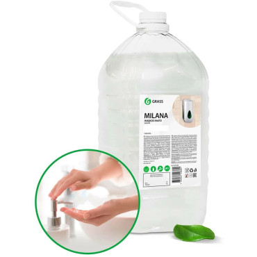 Мыло жидкое 5л "Milana" КРЕМ Жемчужное "GRASS"