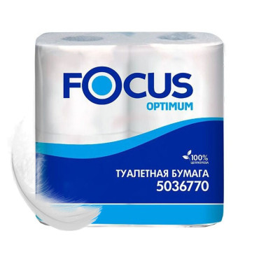 Туалетная бумага, FOCUS Optimum, 4 шт/уп